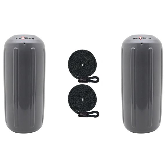 Extreme Max 3006.7489.2 Boattector Htm Guardabarros Inflable Valor Paquete De 2 - 8.5" X 20" Gris