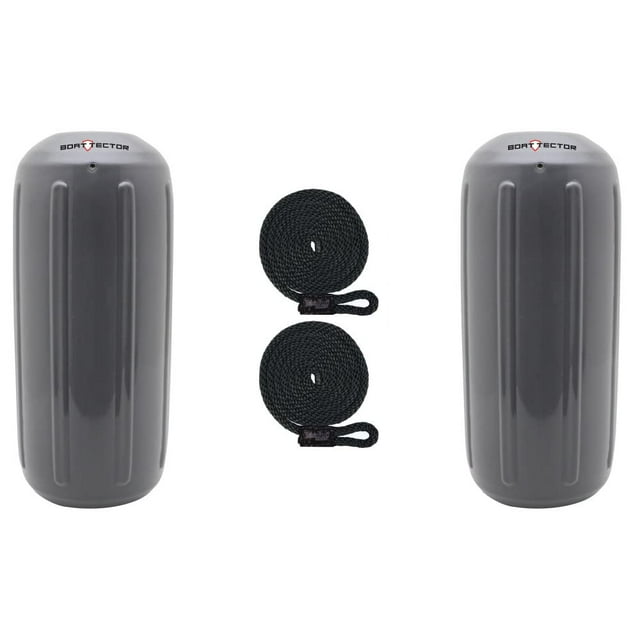Extreme Max 3006.7489.2 Boattector Htm Guardabarros Inflable Valor Paquete De 2 - 8.5" X 20" Gris