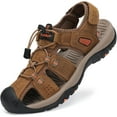 thumbnail image 2 of Rumpra Men’s Closed Toe Sport Sandals, Lightweight Leather Hiking & Outdoor Water Shoes, 2 of 10