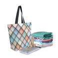 thumbnail image 2 of FORMRS Womens Canvas Tote Bag with Zipper Inner Pocket Shoulder Handbag, Colorful Art Pattern, 2 of 7