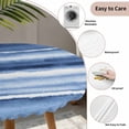 thumbnail image 6 of Blue Stripes Fitted Tablecloth with Elastic Edged, Round Table Cloth for Dining Table, Watercolor Retro Ombre Abstract Tie Dye Art Waterproof Oil Proof Table Cover for Indoor Outdoor 45"-54", 6 of 8