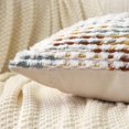 thumbnail image 4 of Funda de almohada Aeckself Boho Chenille con mechones de 30 x 50 cm, color naranja y blanco, 4 of 7