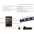 thumbnail image 3 of Kit de tira de luces LED decorativas para interior de coche, 4 en 1, RGB, 12 V, 18 LED, con función de activación por sonido, ajuste universal., 3 of 5