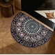 thumbnail image 4 of 50x80cm Bohemian-Style Semi-Circular Doormat Entryway Non-Slip Floor Mat With Crystal Velvet, 4 of 5