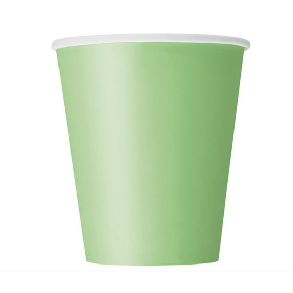 Unique 9 oz Cups 8pc Lime Green