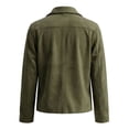 thumbnail image 3 of FRSASU Men's Vintage Slim Fit Blazer Notched Collar Double Breasted Jackets Casual Sport Trench Coat Army Green, 3 of 4