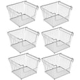 thumbnail image 4 of Bed Bath & Beyond Metal Storage Basket, Stackable, Set of 6, 4 of 5