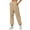 Khaki, variant on Work Pants Women Elastic Waist Lined Sweatpants Wide Straight Leg Bottom Joggers High Waisted Yoga With Pockets Casual Trousers Trendy Dressy Khaki 3XL