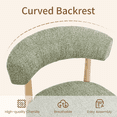 thumbnail image 5 of Usaint Upholstered Modern Dining Chairs Set of 2 with Solid Wood Legs, Mid-Century Fabric Kitchen Side Chairs for Dining Room, Green, 5 of 9
