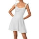 thumbnail image 1 of Vestido sin espalda de gasa lisa para mujer - Tirantes finos, ropa de oficina/casual - Tallas S-XL, 1 of 5