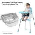 thumbnail image 4 of Cubierta del carrito de compras Funda multifuncional para carrito de compras para bebés 2 en 1 Funda para silla alta para niños con cojín suave engrosado Soporte transparente para teléfono para niños, 4 of 8