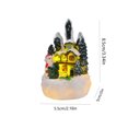 thumbnail image 2 of Christmas Resin Gingerbread House, Christmas Village Figurine, Lighted Santa Claus Snowman Ornaments with Music and LED Lights, Small Collectable Holiday Decoration for Home and Kids, 2 of 4