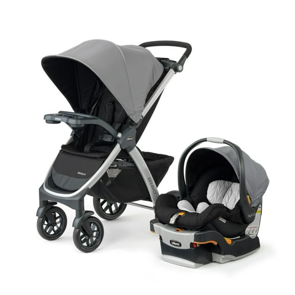 Chicco Bravo Trio Travel System Stroller with KeyFit 30 Infant Car Seat - Camden (Black), New