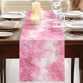 thumbnail image 3 of Table Runners 90 Inches Long Dress Scarves, Valentine's Day Farmhouse Coffee/Dining/Kitchen Table Runner for Living Room, Watercolor Roses Floral Ombre Romantic 13x90 Inch, 3 of 9
