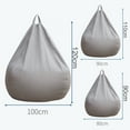 thumbnail image 6 of Mightlink Bean Bag Cover Solid Color Dust-proof Easy to Care Giant Couch Been Bag Bedroom Living Room Sofa Slipcover No Filler for Dorm, 6 of 7