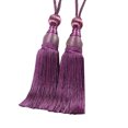 thumbnail image 2 of Kearding Tieback de cortina con borlas de moda para accesorios de habitación, decoración duradera para el hogar, fácil de tejer, multiusos, 2 Decoración del hogar púrpura 1, 2 of 6