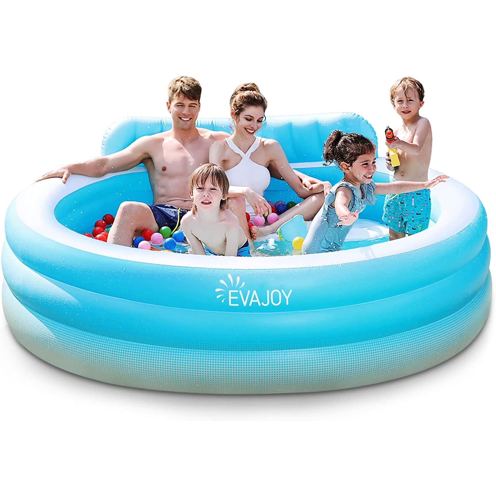 PVC Thickened Paddling Pool Swim Centre for Children Adults Outdoors Garden N/L Inflatable Family Pool 1.8/2m Rectangular Swimming Pool Summer Water Party 
