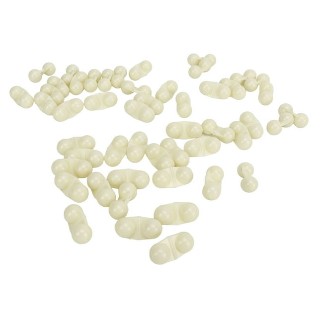50PCS 2mm Bore Hole, Fishing Double Rattle Metal Sea Fishing Attractor Bell Beads with Plastic Case for Luring Fish