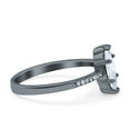 thumbnail image 2 of Black Tone, Simulated Cubic Zirconia Size-6 Marquise Solitaire Accent Dazzling Wedding Engagement Ring 925 Sterling Silver, 2 of 7