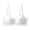 WHITE, variant on Large Size Bra Seamless Wave Jelly Comfortable Soft Support Nylon Fabric 3/4 Cup Removable Strap Three Row Buckle Closure
