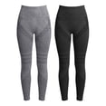 thumbnail image 3 of felwors 2 Pack High Waist Compression Leggings Women Seamless Solid Yoga Pants Workout Fitness Dark Gray for Size XL, 3 of 3