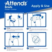 Attends DermaDry Plus Adult Brief DDP20 Medium Case of 96, White