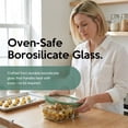 thumbnail image 6 of Just Cook Glass Food Storage Container with Expandable Silicone Lid, 3 Compartment, A Practical Choice for Dry Goods and Bulk Ingredients, 6 of 11