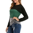 thumbnail image 5 of SAYFUT Winter Fall Womens Twist Knotted Hem Tops Long Sleeve Blouse Shirts Casual Daily T-Shirt, 5 of 8
