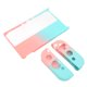 thumbnail image 3 of Funda protectora de silicona para consola de juegos con agarre ergonómico degradado para Switch OLED azul rosa, 3 of 10