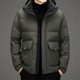 thumbnail image 3 of Chaqueta de plumón de invierno con capucha extraíble para hombre 2024, chaqueta acolchada para hombre, informal, de manga larga, ropa de abrigo para el frío, 3 of 5