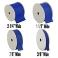 thumbnail image 2 of 6 Pack Threadart Grosgrain Ribbon Rolls - 10 yd rolls - 4 Widths 25 Colors - Solid Colors Ribbed Pattern - For Bows, Decorations, Hair Clips, and More - 2 1/4" (2.25") width - Royal Blue 329, 2 of 9