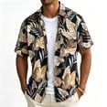 thumbnail image 2 of Betivan Men's Hawaiian Shirt Short Sleeve Tropical Print Casual Button Down Beach Vacation Shirt, 2 of 5