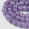 thumbnail image 2 of 2 strand Natural Gemstone Beads Strands Round Medium Purple 8mm Hole: 1.2mm 46~48pcs/strand 14.8 inch~15 inch(37.5~38cm), 2 of 3