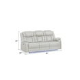 thumbnail image 2 of Challenger Modern LED Recliner Sofa made with wood and metal frame in Beige, 2 of 6