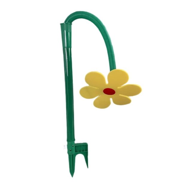 Aspersores de baile con forma de flor divertidos para riego de césped loco para jardín (amarillo)
