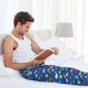 thumbnail image 5 of Balery Submarines And Whales Pantalones de pijama para hombre, pijama ultraligero, pantalón de descanso-3X-Large, 5 of 6