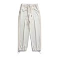 thumbnail image 2 of Vedolay Pants for Men Side Solid Cargo Pants Drawstring Hem Street Trousers White,L, 2 of 4