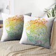 thumbnail image 3 of LALILO Throw Pillow Covers Floral Paisley Trendy Watercolour Cushion Cover 18" x 18", 2 Pack, 3 of 6