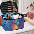 thumbnail image 4 of HELLHERO Colorful Pet Paws Large Capacity Cosmetic Bags Polyester Durable Keep Small Items Zipper Storage Bag Multi-Function Makeup Organizer, 4 of 5