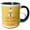 Black/White, variant on 3drose, Cute Image of a Hen,with Text of Just a Girl Who Loves Chicken, 11oz Two-tone Yellow Mug