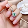 thumbnail image 4 of HOOUN 925 Silver Gold Plated Natural Emerald 3 Set, 4 of 6