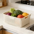 thumbnail image 4 of Clear Plastic Storage Basket with Handles for Kitchen Organization and Home Decluttering, 4 of 4