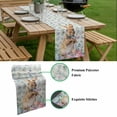 thumbnail image 5 of Bunny Easter Table Runner - 48 Inch Long, Kitchen Dining Table Runner Dresser Scarves, Spring Floral Rabbits Checkered Farmhouse Farmhouse Decor for Coffee Tables Wedding Party Banquet, 5 of 8