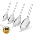 thumbnail image 2 of mdesiwst Stainless Steel Fine Mesh Strainer Set Multi-Size Kitchen Sifter for Flour Oil & Juice Long Handle Dishwasher Safe Versatile Sieve for Cooking Baking Tea, 2 of 8