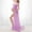 Purple, variant on NaWent Maternity Dress for Photoshoot Sleeveless Open Front Photography Gown off Shoulder Split Front Chiffon Gown Maternity Dress Yellow 6(M)