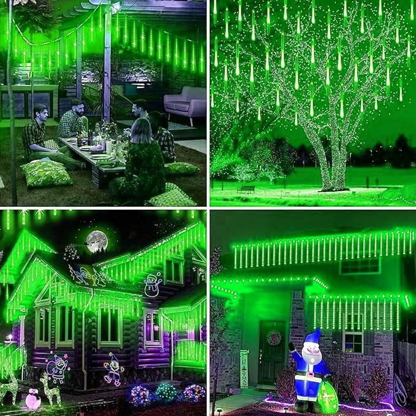 LED Outdoor String, Rain Lights,Meteor Lights,Meteor rain Lights 50cm 10 Tube Solar rain Lights with for Christmas Parties Wedding Christmas Tree