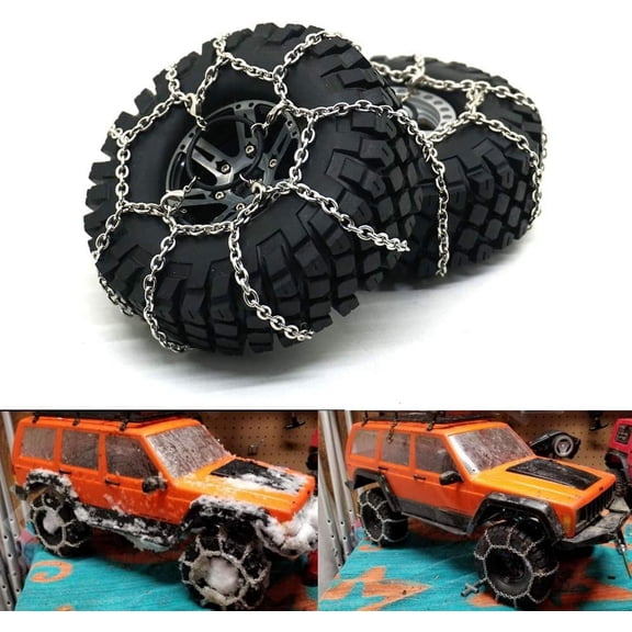 High Quality Metal Material Silver 1.9in Wheel Tyre TRX4 RC Snow Chains