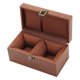thumbnail image 1 of Estuche de almacenamiento para vajilla de té, versátil, con hebilla, resistente, ideal para regalo. Caja marrón para vajilla de té. Copa doble, 1 of 9