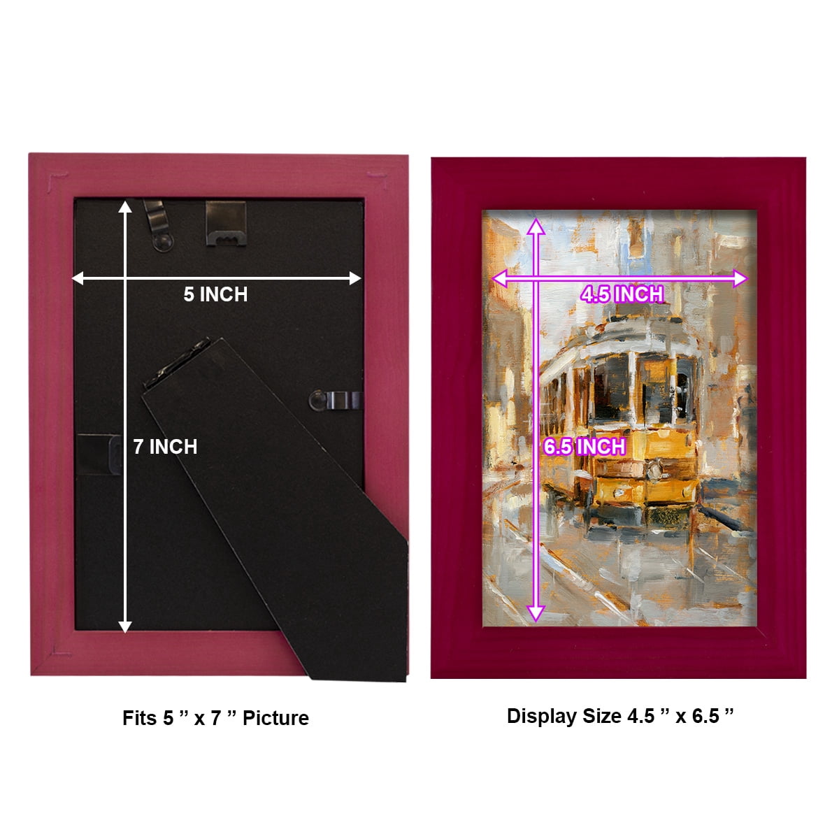 Day Trolley II - Framed Print w/glass - Cherry Red