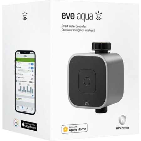 Eve Aqua Smart Water Controller with Apple HomeKit Technology - Black